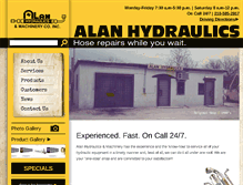 Tablet Screenshot of alan-hydraulics.com